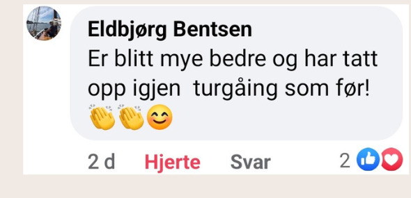 Tilbakemelding fra Eldbjørg Bentsen
