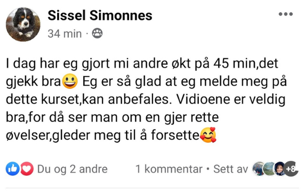 Tilbakemelding fra Sissel Simonnes